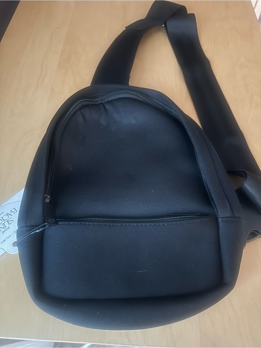 Sling Backpack Black Lightweight NWT